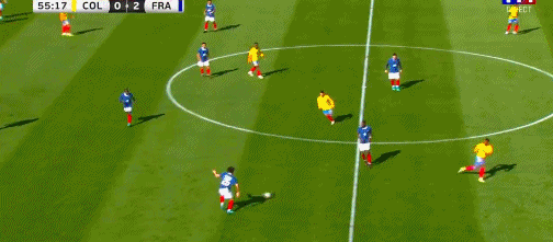 法国3-1哥伦比亚 杜埃双响助球队跨年四连胜